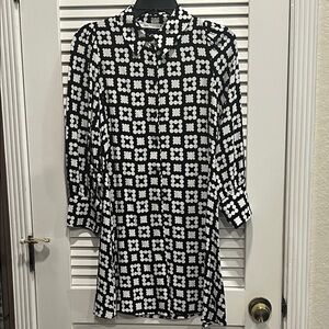 Zara Black and White Dress